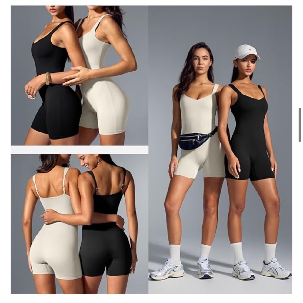 NWT Womens Vilanva Workout Jumpsuits Unitard One Piece Bodysuits Size M